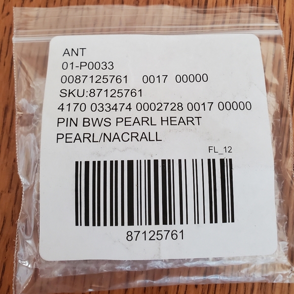 Anthropologie Pearl Heart Brooch - Picture 5 of 5